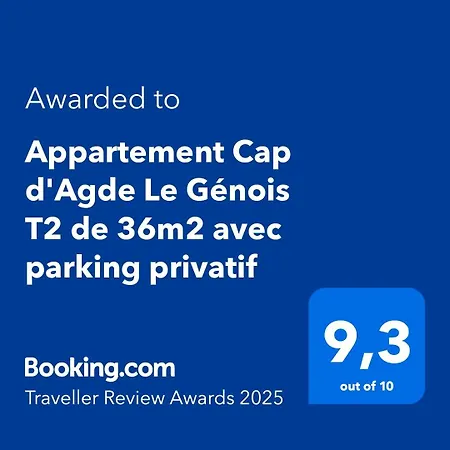 Cap D'agde Le Genois T2 De 36m2 Avec Parking Privatif Et Acces Internet אגדה